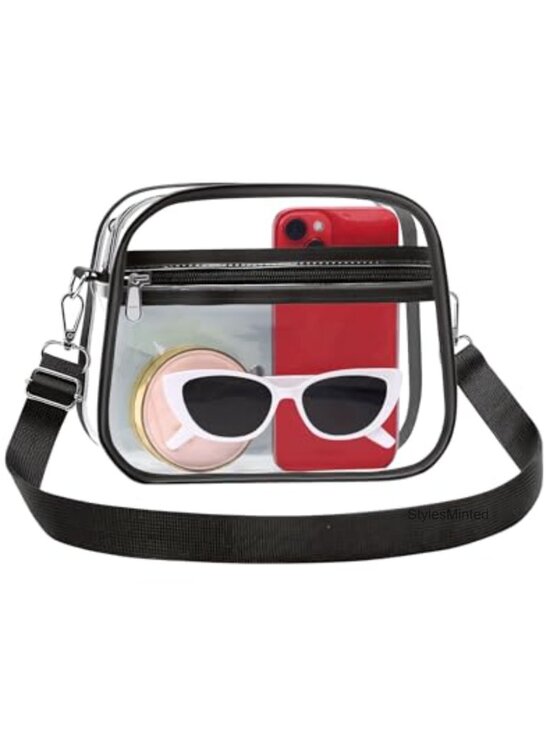 Handbags - Clear Stadium Approved Crossbody Purse - PVC Transparent Bag for Concerts and